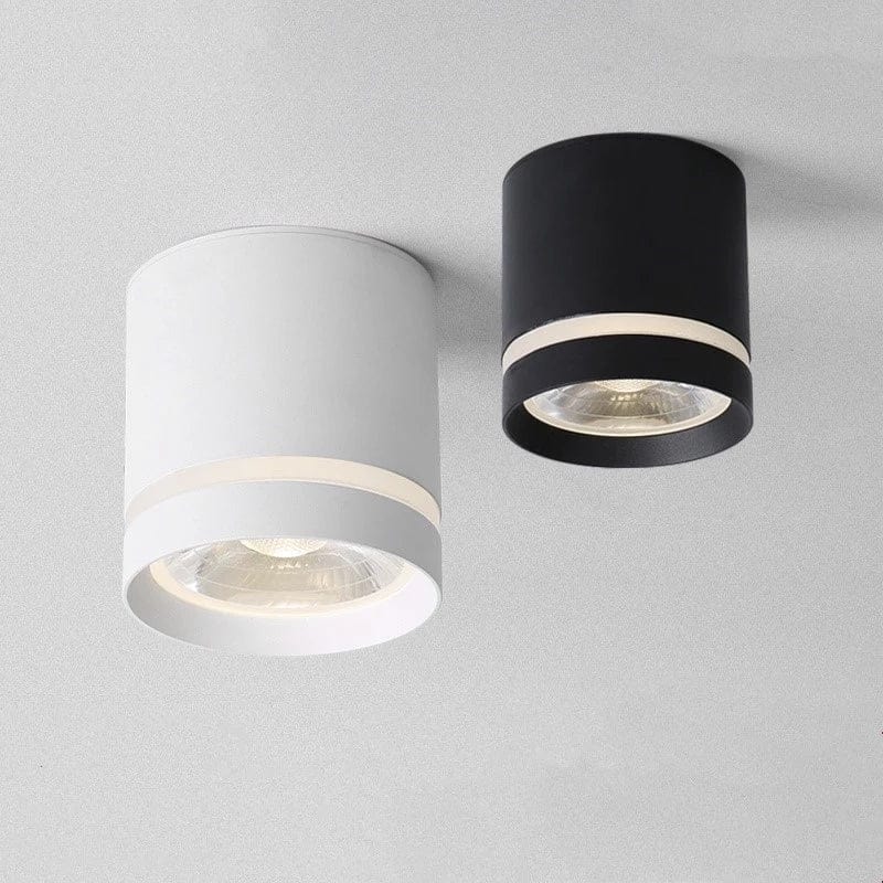 BY COELHO Flush Mount Ceiling Light Modern Cylinder Ceiling Light - Black/White