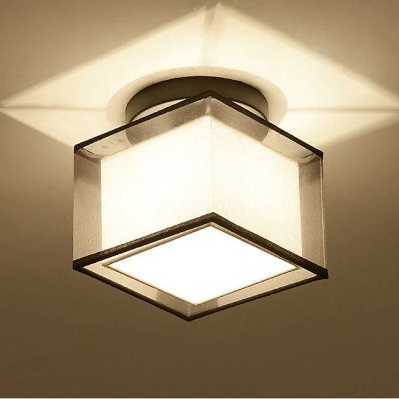 BY COELHO Flush Mount Ceiling Light Modern Flush Mount Ceiling Light with Fabric Lampshades