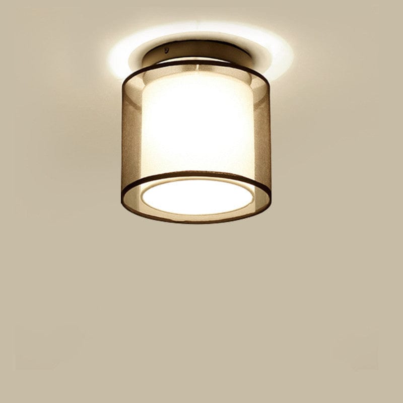 BY COELHO Flush Mount Ceiling Light Modern Flush Mount Ceiling Light with Fabric Lampshades