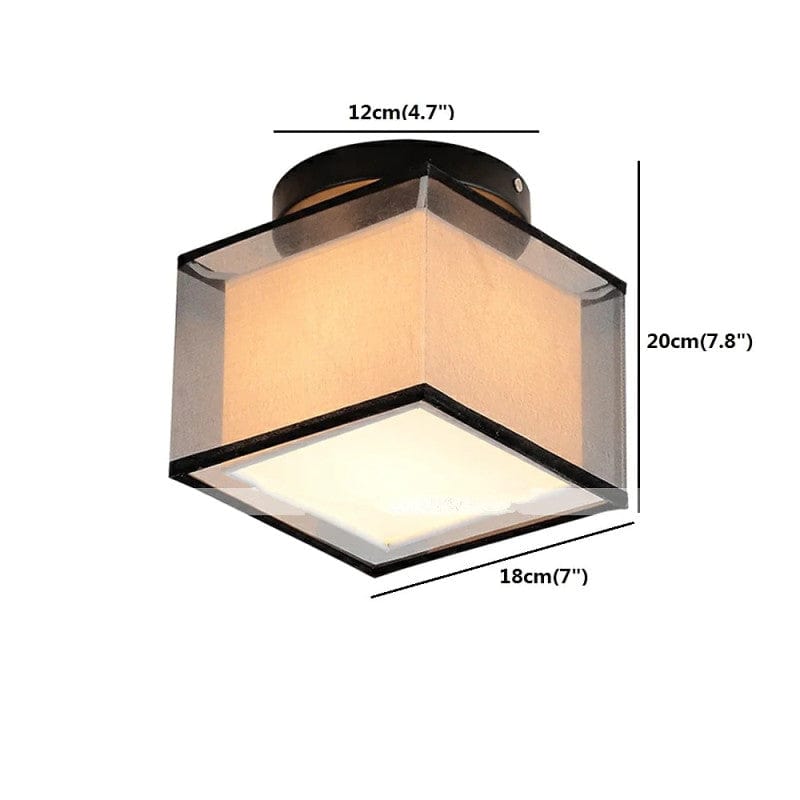 BY COELHO Flush Mount Ceiling Light Modern Flush Mount Ceiling Light with Fabric Lampshades