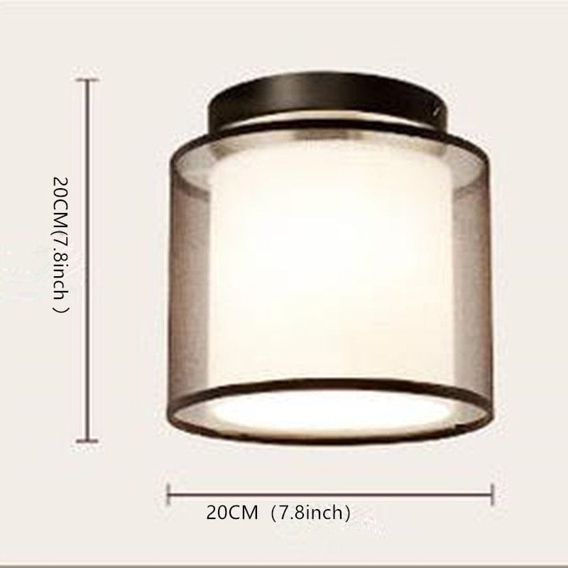 BY COELHO Flush Mount Ceiling Light Modern Flush Mount Ceiling Light with Fabric Lampshades