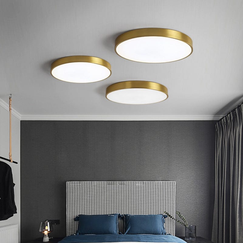 BY COELHO Flush Mount Ceiling Light Modern Flush Mount LED Ceiling Light in Gold