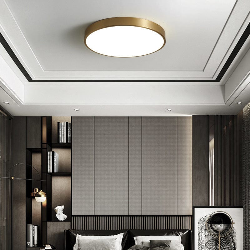 BY COELHO Flush Mount Ceiling Light Modern Flush Mount LED Ceiling Light in Gold