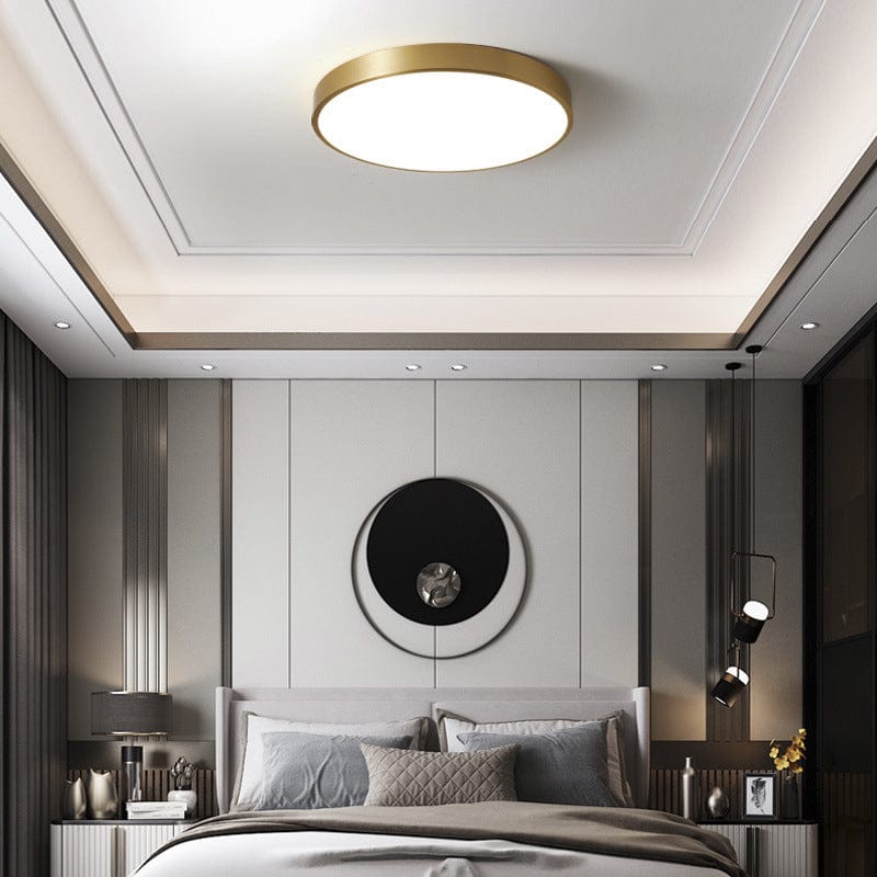 BY COELHO Flush Mount Ceiling Light Modern Flush Mount LED Ceiling Light in Gold