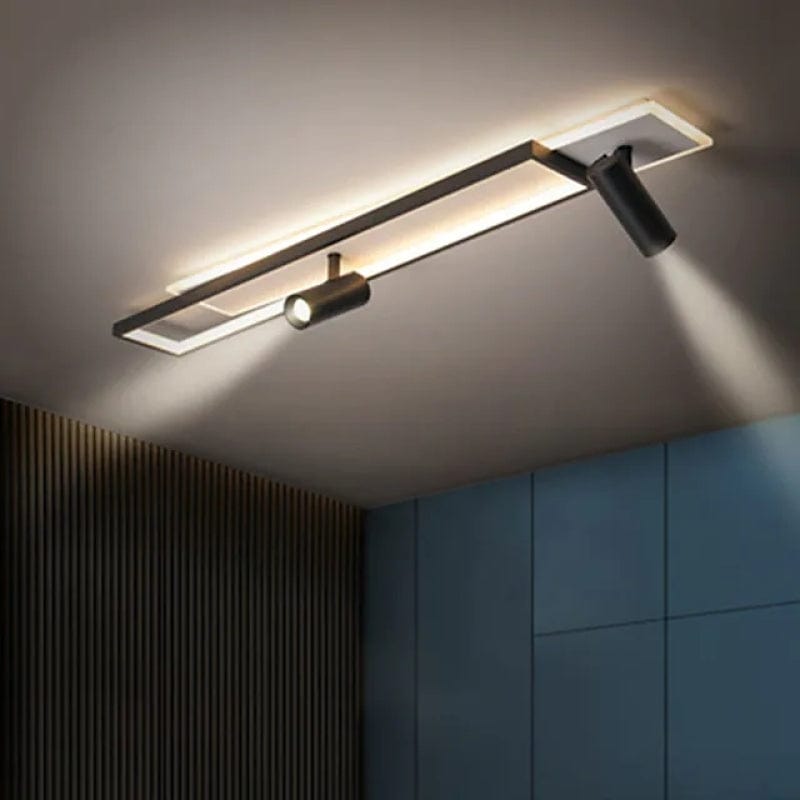 BY COELHO Flush Mount Ceiling Light Modern Geometric Ceiling Light with Adjustable Spotlight