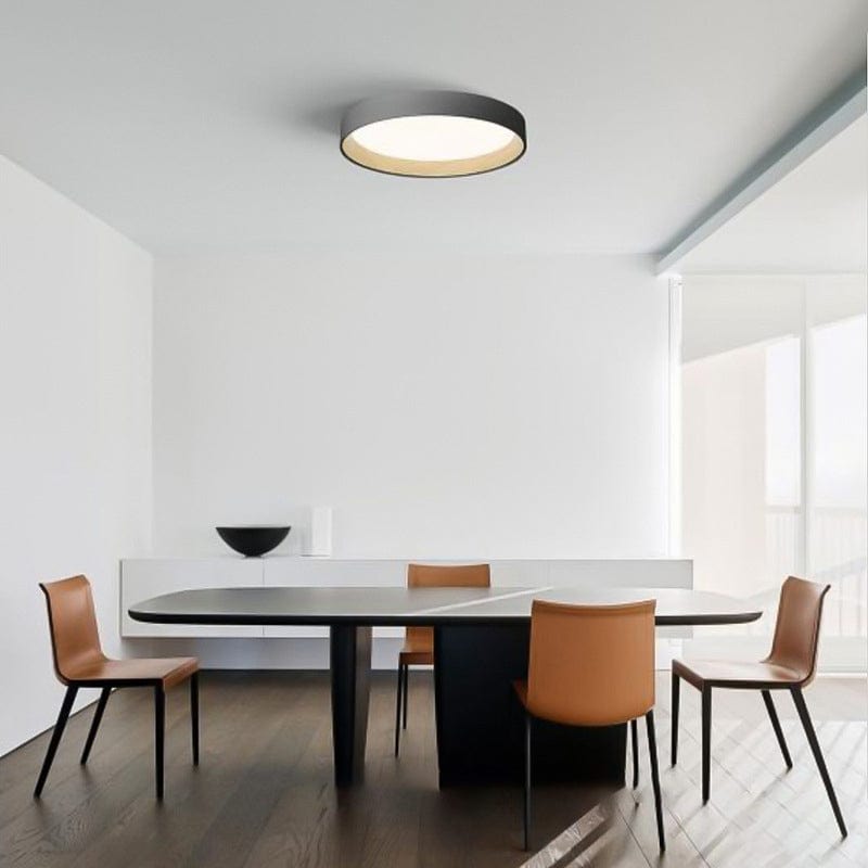 BY COELHO Flush Mount Ceiling Light Modern Round Flush Mount Ceiling Light in White, Grey, or Black