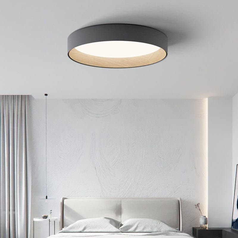 BY COELHO Flush Mount Ceiling Light Modern Round Flush Mount Ceiling Light in White, Grey, or Black