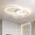 BY COELHO Flush Mount Ceiling Light White / 3 rings Modern Circle LED Ceiling Light