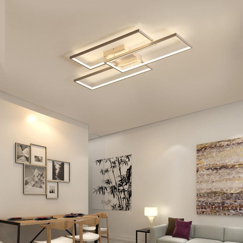 BY COELHO Flush Mount Ceiling Light White / Dimmable With Remote Control Modern Dimmable Flush Mount Ceiling Light