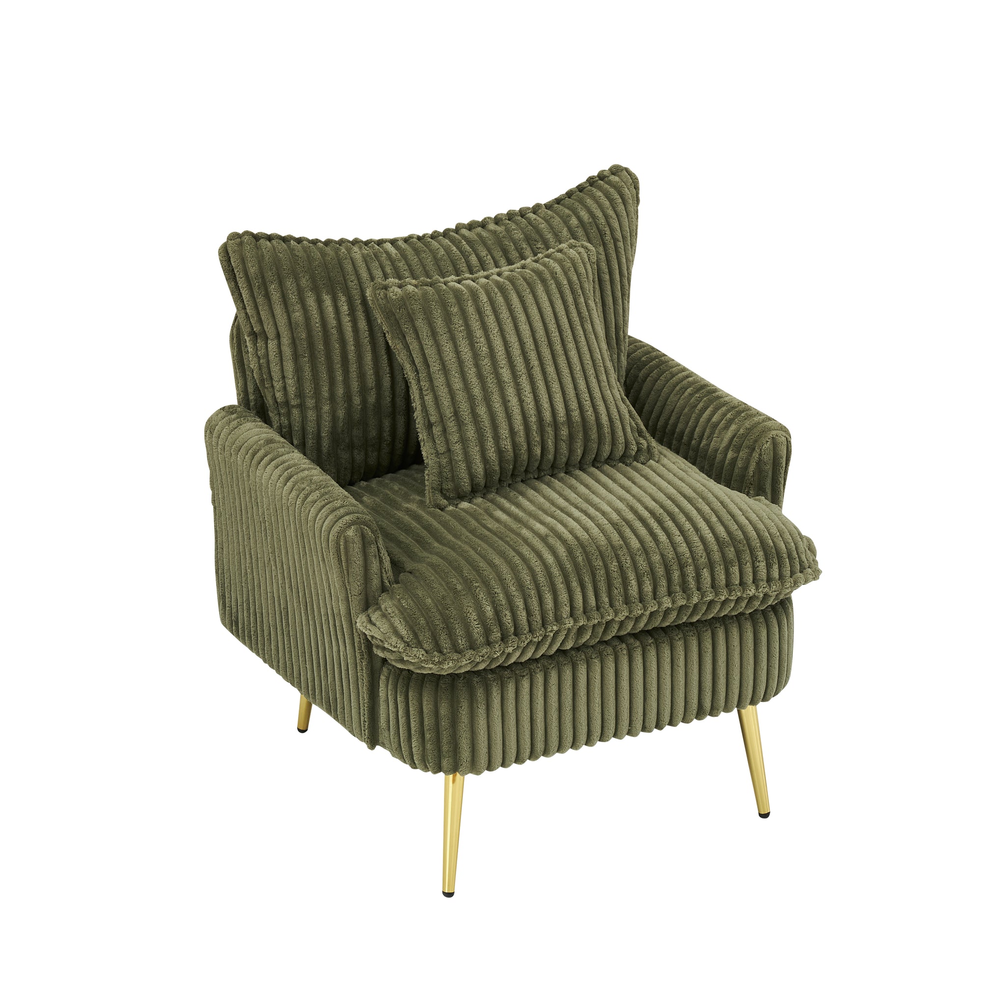 70s Retro Green Corduroy Sofa