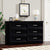 Modern 3 Drawer Chest of Drawers with 6 Drawers Dresser Clothes Organizer for Living Room and Bedroom In Black