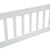 White Full Wood House-Shaped Toddler Floor Bed with Fence and Guardrails