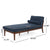 Minimal Navy Blue Chaise Lounge