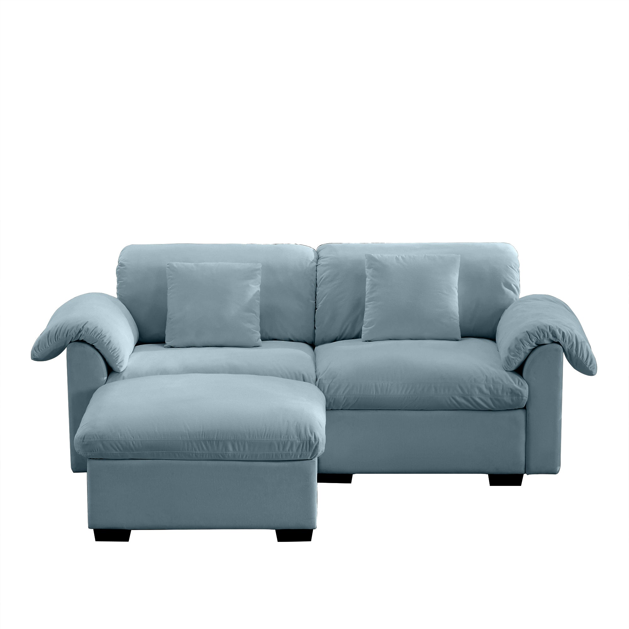 Lagos Velvet Modular Sofa in Blue