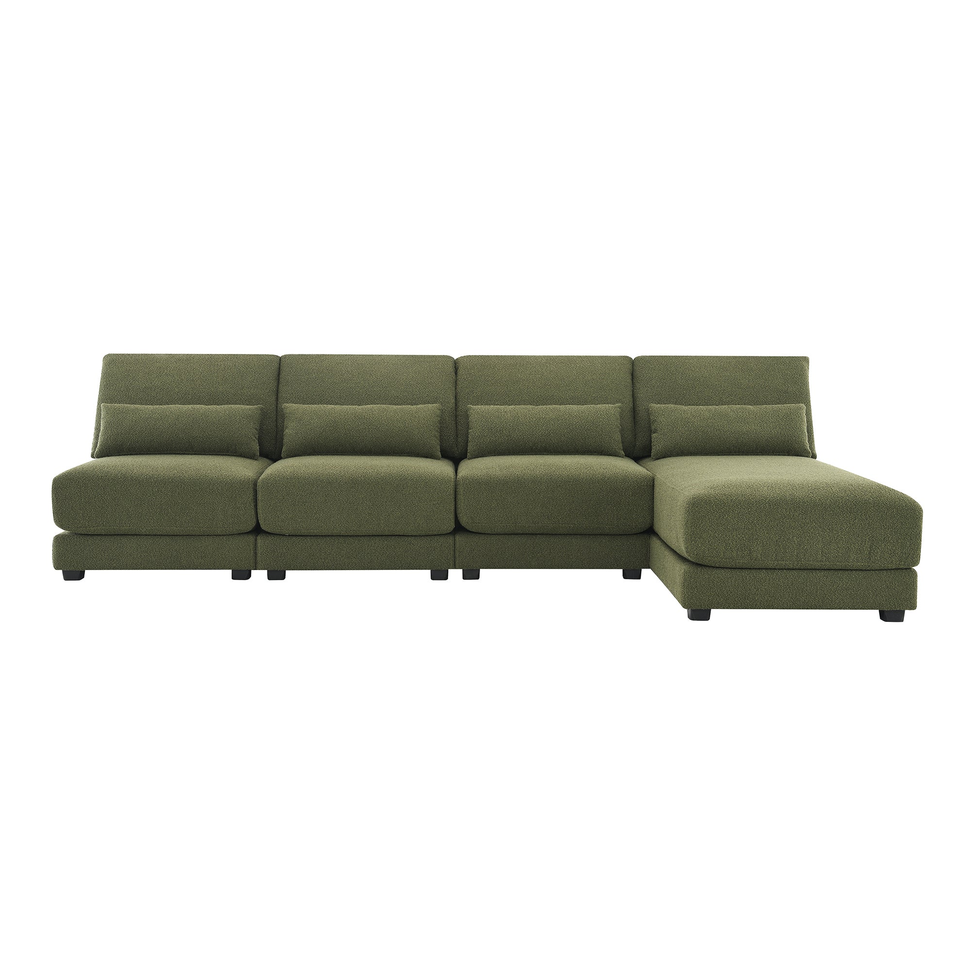 Meknes L-Shape Sofa in Green