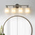 4-Light Vanity Light In Brushed Nickel Finish with Frosted Glass Shades