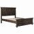 Rich Brown Queen Traditional Wooden Panel Bed Frame