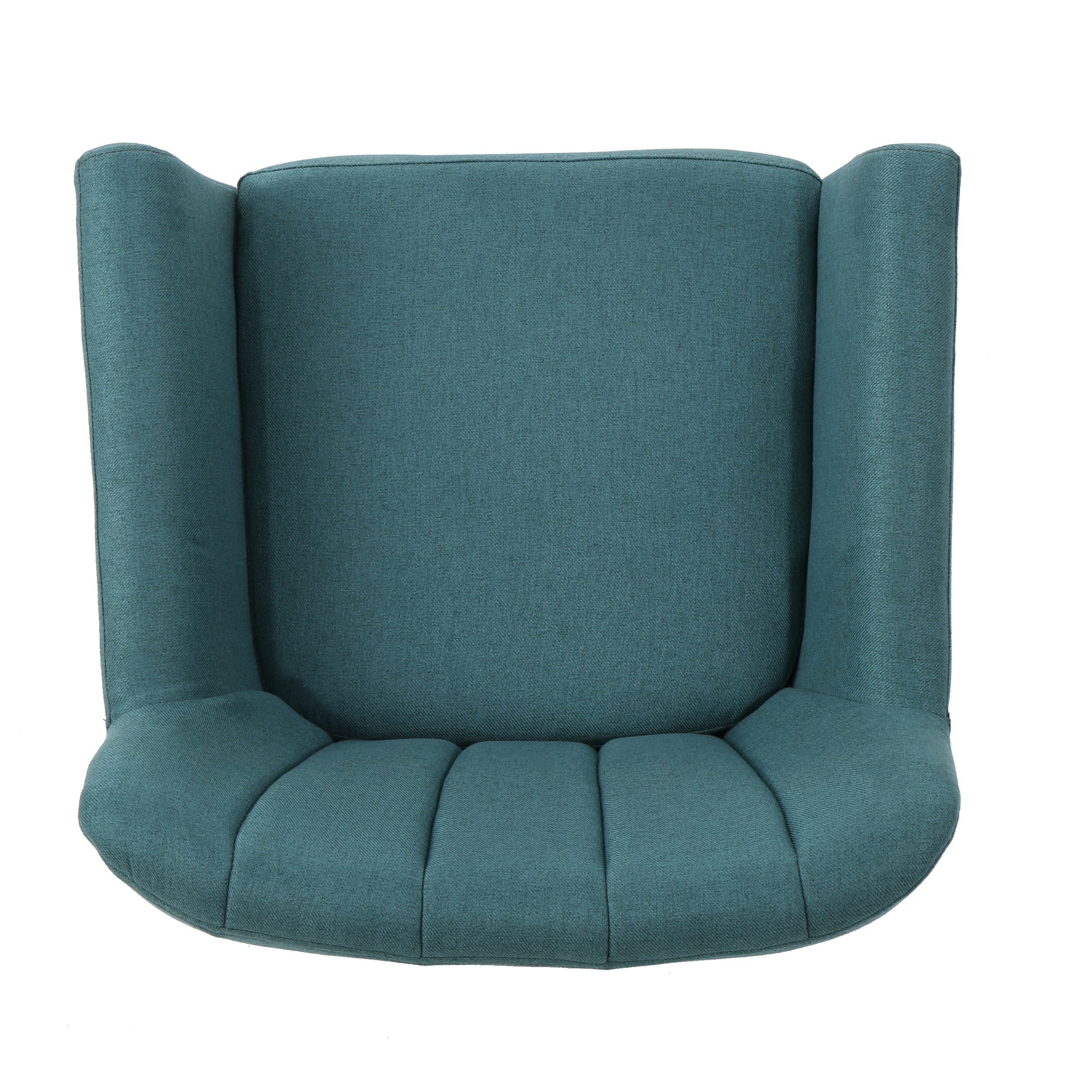 Mid Century Modern Club Chair In Dark Teal Fabric