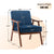 Mid-Century Modern Accent Chair - Solid Wood Frame, Extra-Thick Backrest, Ideal for Living Room, Bedroom, or Reading Room