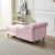 Modern Pink Velvet Chaise Lounge With Storage Compartment