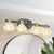 Retro Crystal Wall Light with Matte Black and Golden Finish