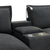 4-Seater Modular Chenille Sofa with Reading Lights & Storage in Dark Gray