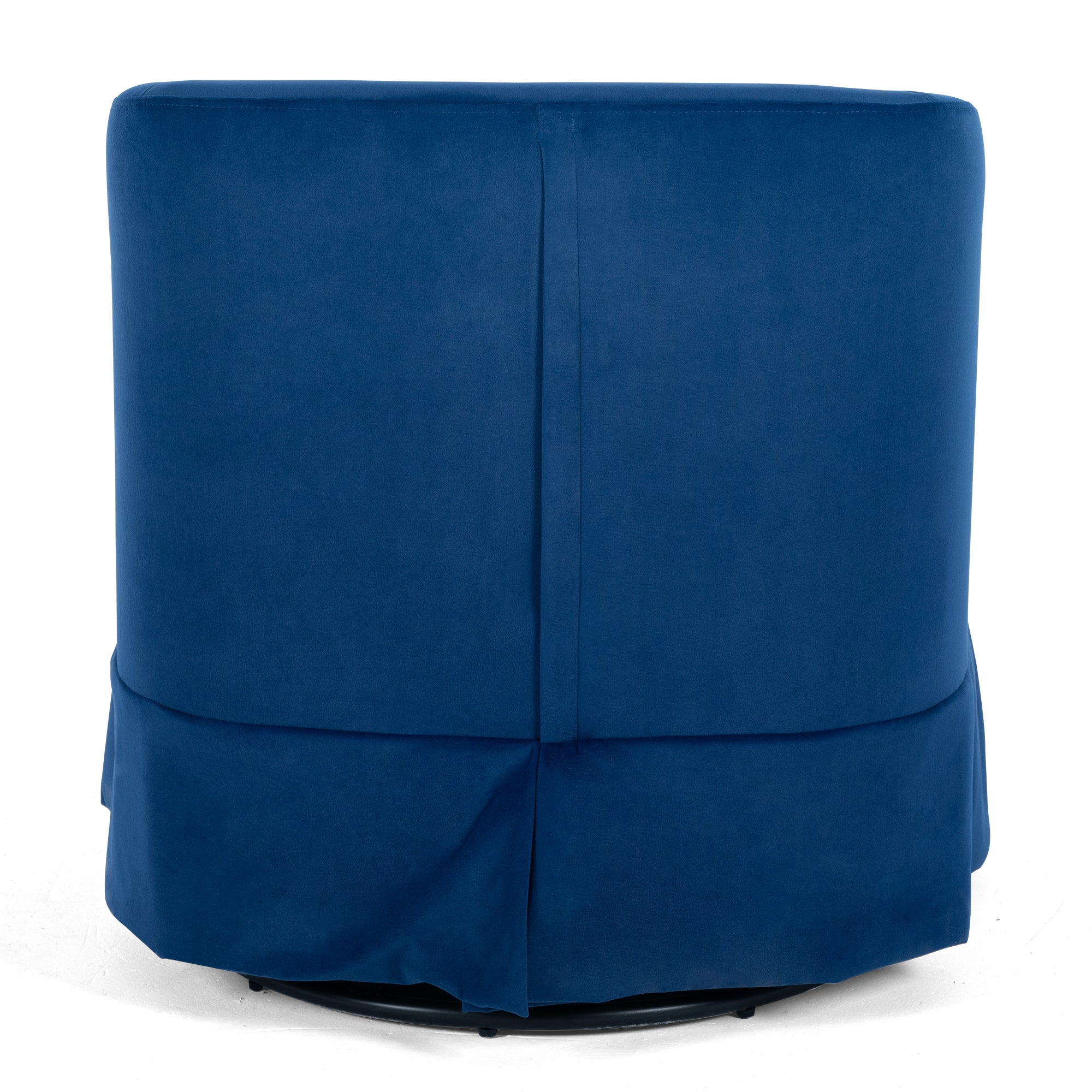 Blue Swivel Accent Chair with Fabric Upholstery