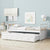 White Pine Twin Size Bed with Headboard, Footboard, Trundle, and Storage Drawers