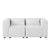 2-Seater Modular Chenille Sofa In Beige Flexible Configuration