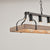 Black and Faux Wood Grain Pendant Light