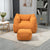 Durable High-Back Bean Bag Chair for Indoor and Outdoor Use in Orange