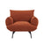 36" Modern Accent Upholstered Armchair - Curry Flannelette Fabric, Stylish Reading Chair for Living Room, Bedroom, Office