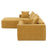 Cairo 4-Seat Modular Wrinkle-Resistant Chenille Sofa in Yellow