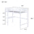 White Twin High Loft Bed For Kids with Built-in Desk in Rubber Wood Construction