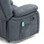 Lumbar Heating & Massage Recliner In Charcoal Fabric