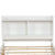 White Twin Bed with Trundle and Storage Headboard