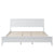 Solid Wood White King Size Wooden Platform Bed with Headboard