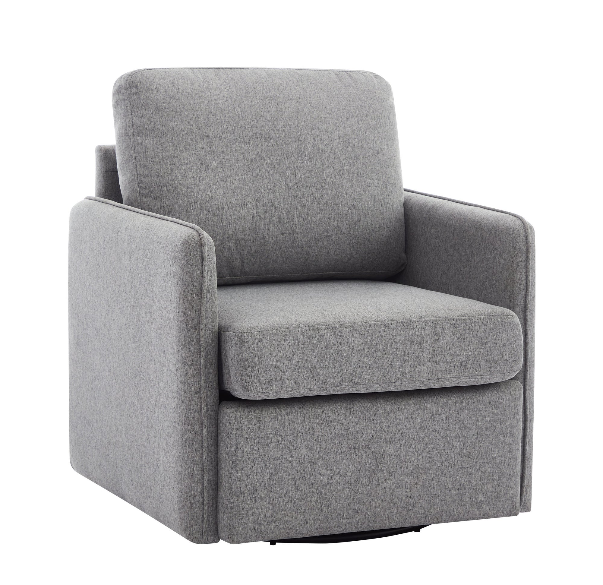 Swivel Accent Chair - Modern Fabric Armchair with Metal Base, Stylish and Comfortable for Living Room