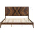 King Bed Frame in Walnut with Mid-Century Modern Design