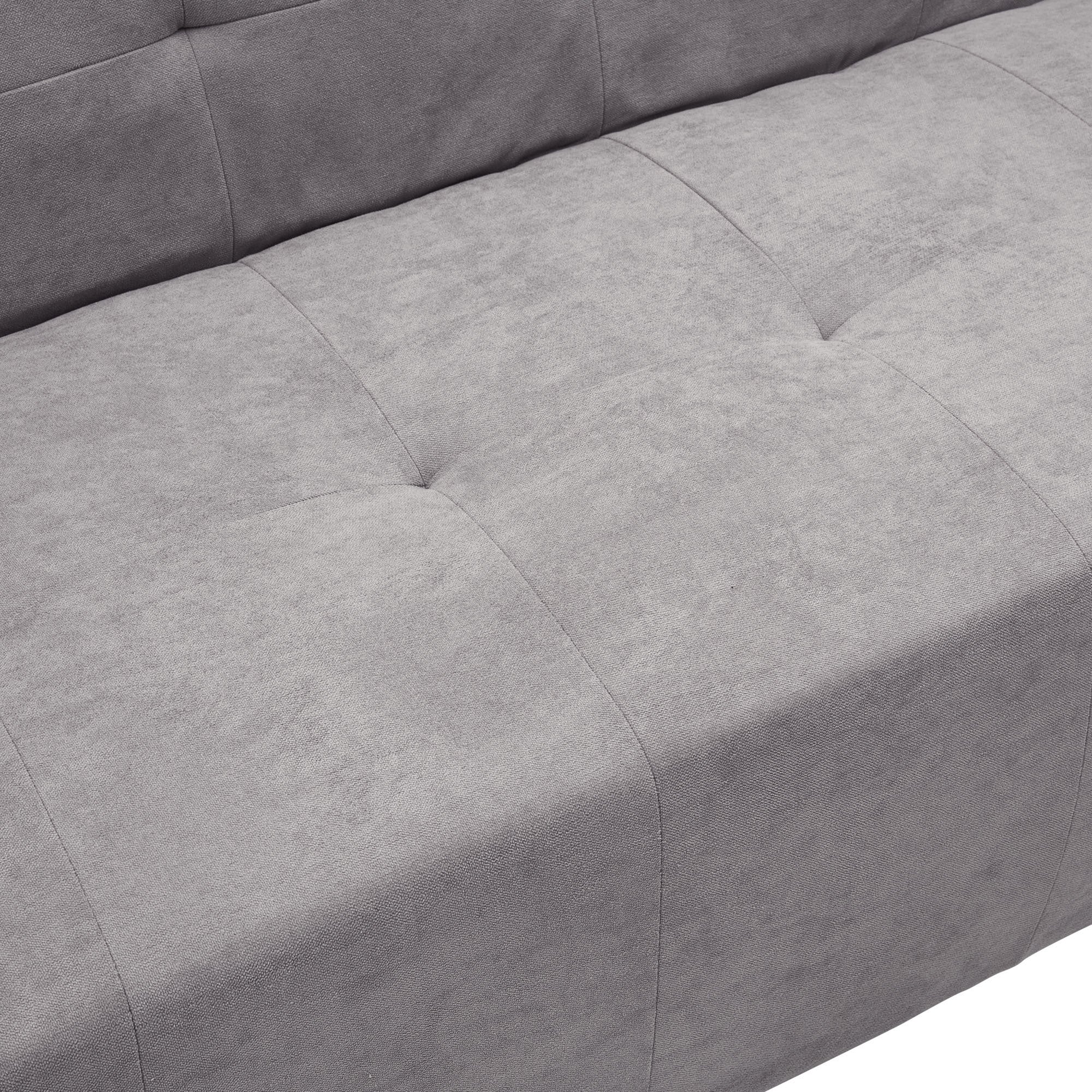 Mombasa 3-Seat Modern Compressed Sofa in Light Gray