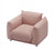 Pillow Top Arms Accent Chair Upholstered In Pink Lambswool