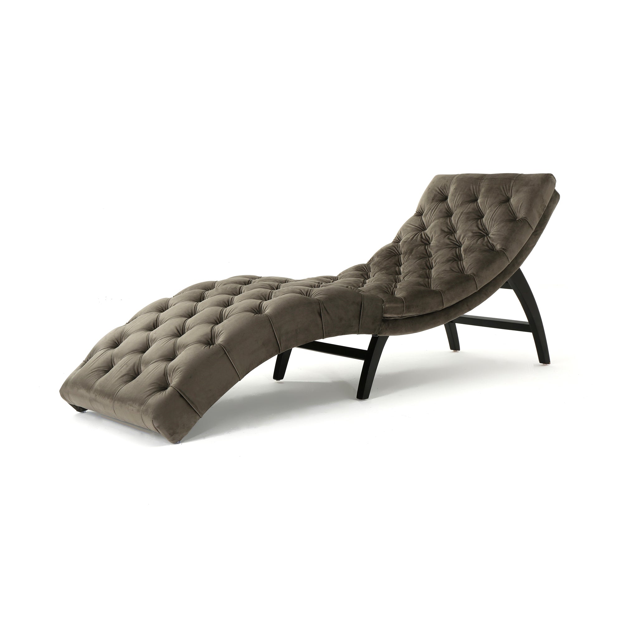 Elegant Gray Altay Velvet Chaise Lounge