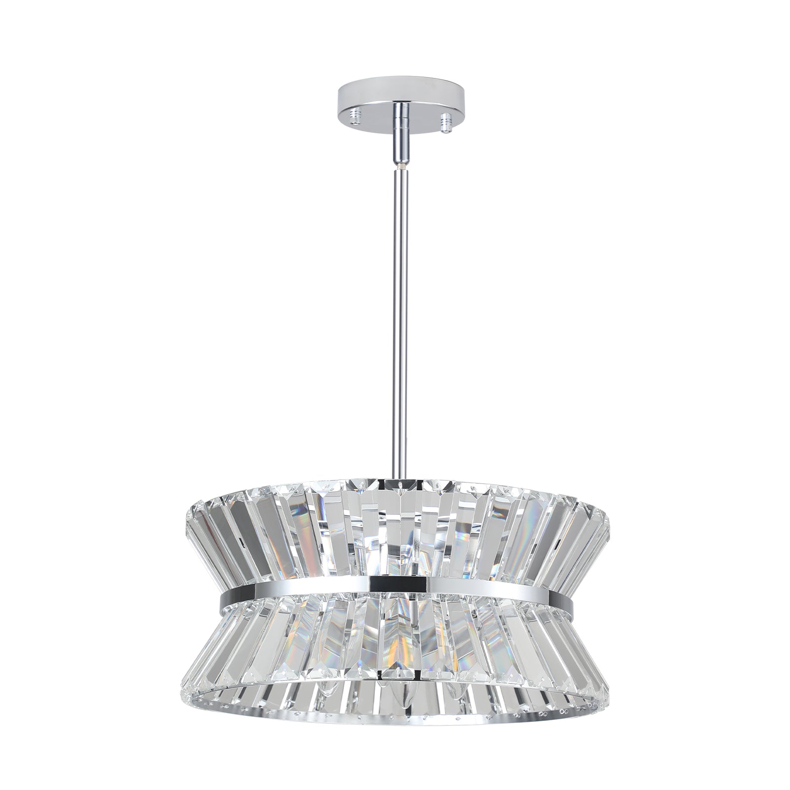 Drum Latch Style Modern Crystal Chandelier