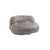 Shaggy Bean Bag Chair with Ottoman and Handle In Gray