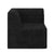 L Shape Modular Sectional Sofa with Soft Terrycloth Upholstery and Space-Efficient Design for Living Room and Bedroom In Black