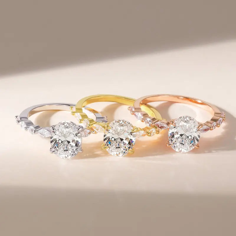 Diamond Stacking Rings: S925 3CT Moissanite & Forever Infinity Set