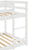 White Twin Over Twin Floor Bunk Bed