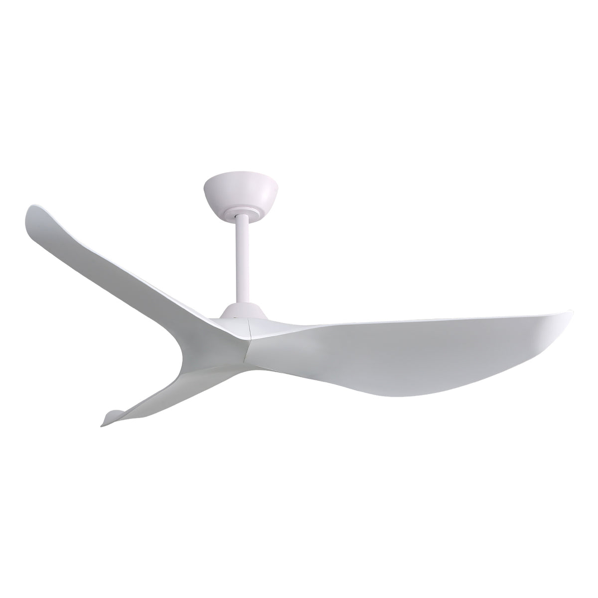 52&quot; Modern Sleek White Ceiling Fan With Remote