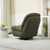 Army Green Upholstered Push-Back Recliner with Glider & Swivel