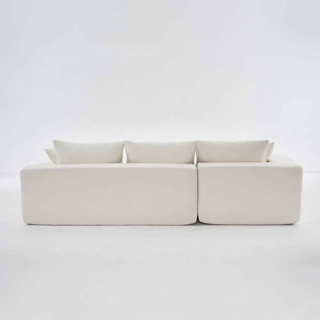 Dakar 4-Seat Minimalist Modular Sofa in White